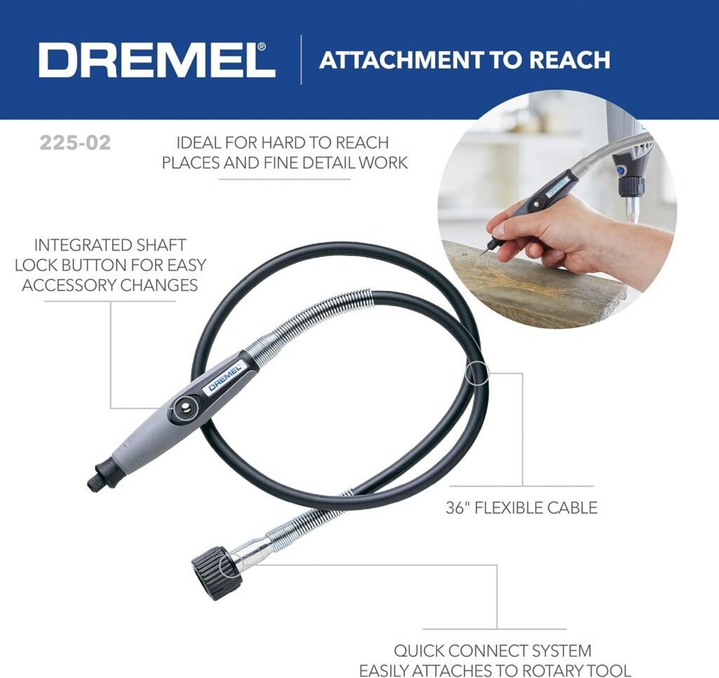 Dremel 575 Right Angle Attachment for Rotary Tool- Angle Drill Attachment , Black