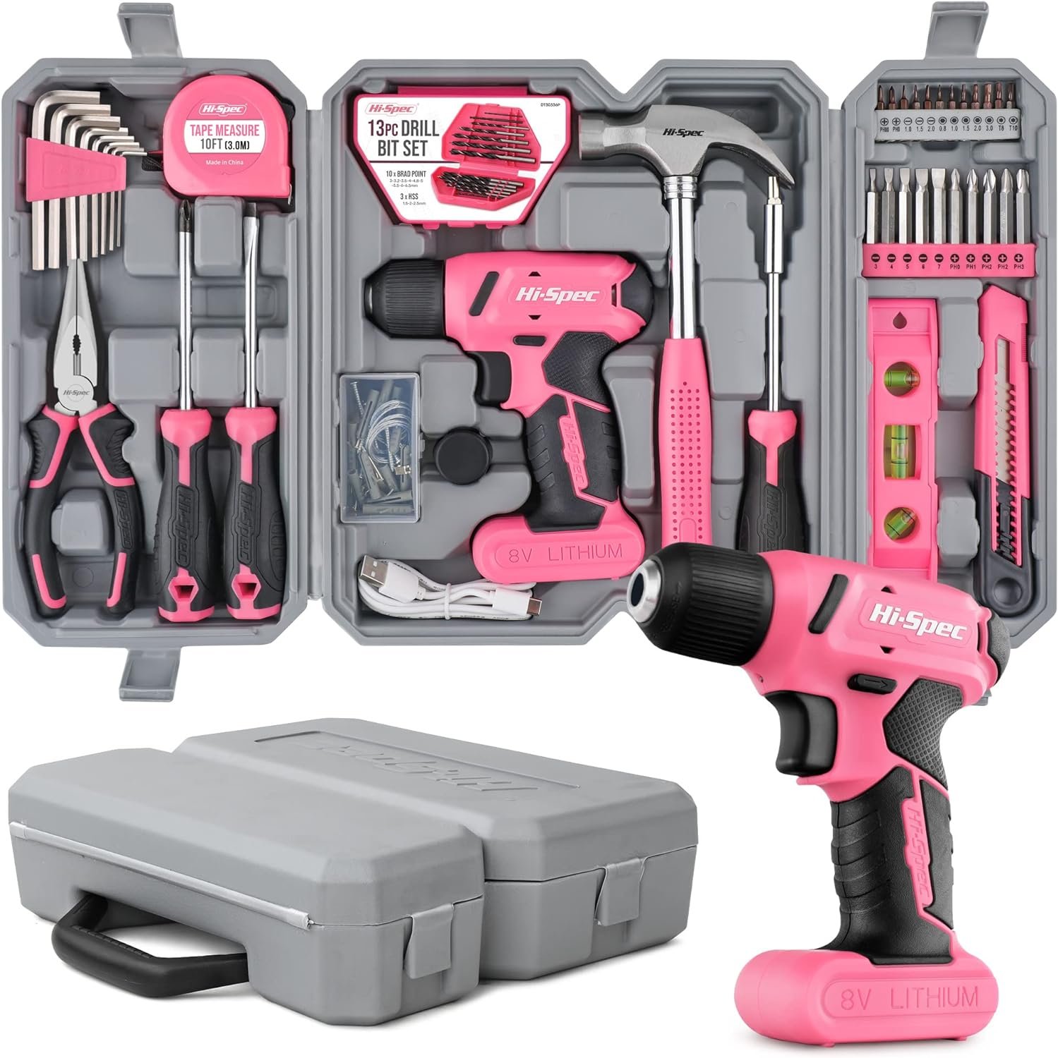 Hi-Spec 58pc Pink Electric Drill Driver Review