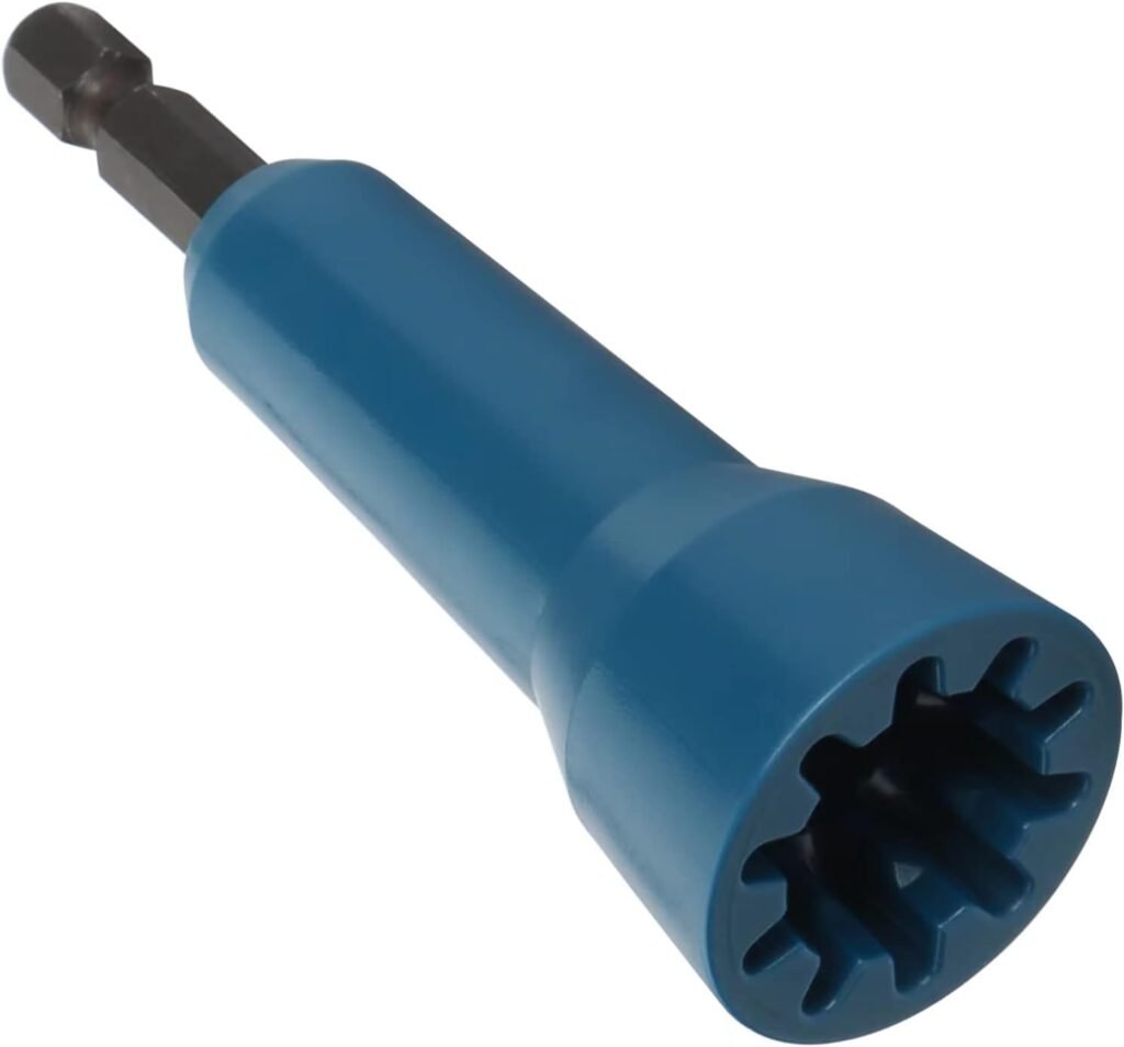 Wire Nut Twister, Wire Twister Tool, Wire Twisting Tool  Spin Twisting Wire Connector Socket, Wire Twister Tool for Drill and Wire Connector Driver with 1/4 Chuck, 1 Pack, Blue